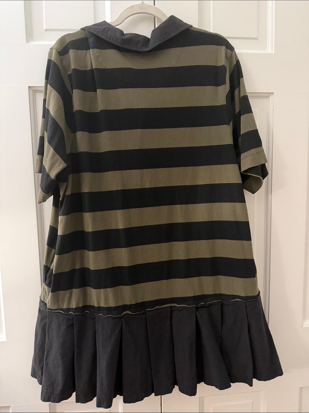 Free people Olive Green and Black Striped Polo Dress - Picture 5 of 7